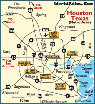 houston map texas attractions city tourist maps surrounding areas landmarks cities tx space things worldatlas center around otc guide johnson