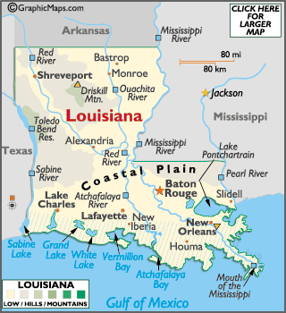 Baton Rouge Map - Baton Rouge Attractions, Hollywood Casino, Magnolia Mound Plantation ...