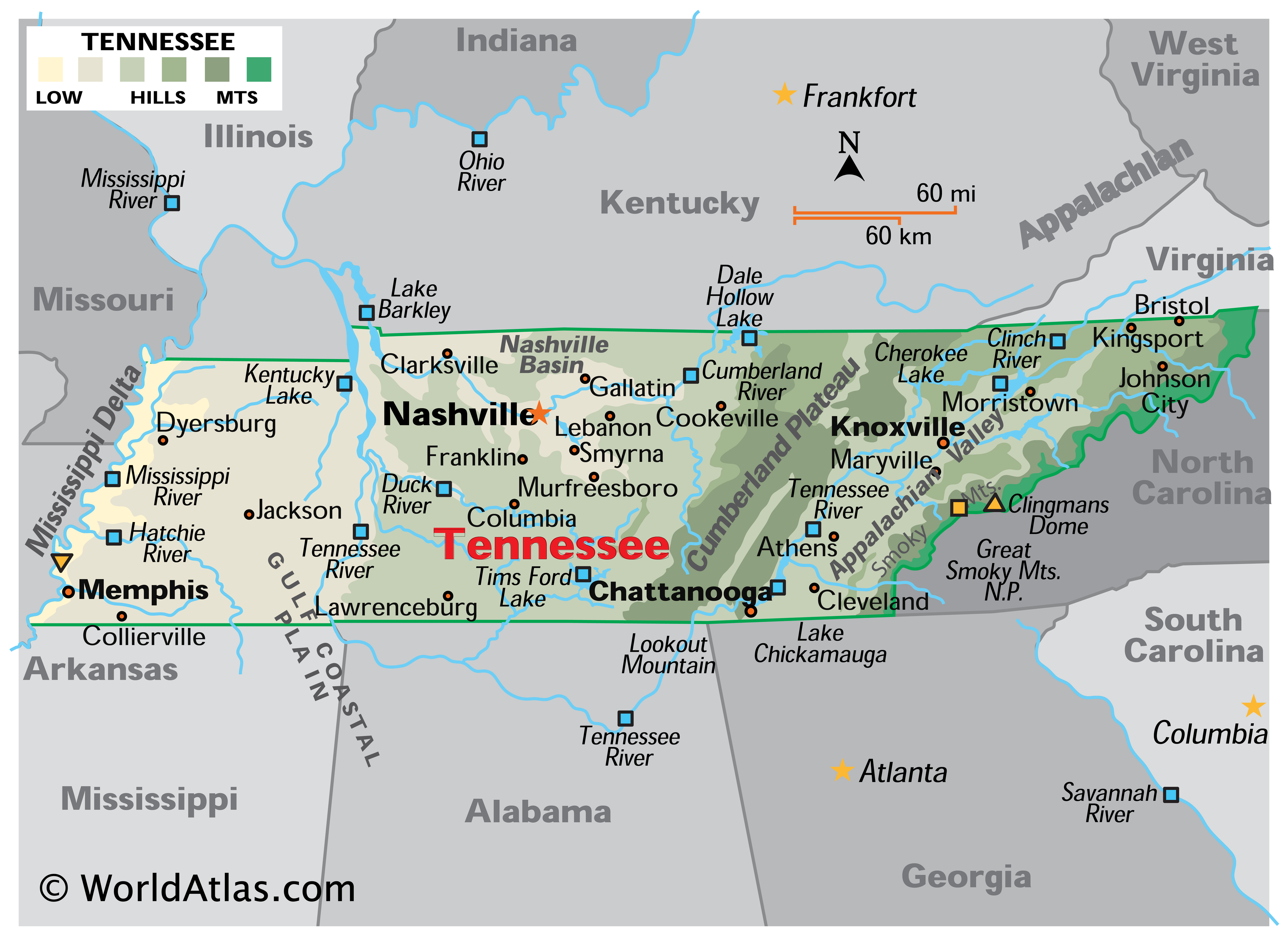Image result for tennessee map