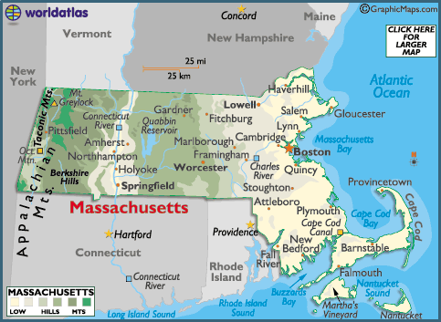 map of massachusetts cities. map of massachusetts