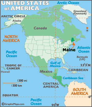 Maine  on Maine Landforms Map   Maine Rivers Lakes And Mountains   Maine