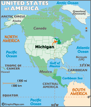  Michigan on Map Of Michigan