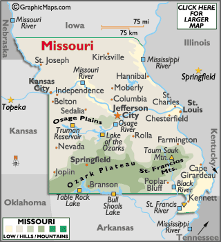 Missouri from World Atlas