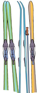 skis in the snow