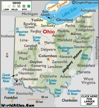 Cincinnati Ohio Map and Facts - Cincinnati Attractions, Paramount's