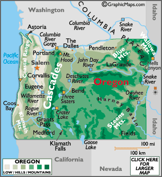 Oregon  on Map Of Oregon   Oregon Map  Or Map  Map Of Or  Oregon Maps  And Oregon