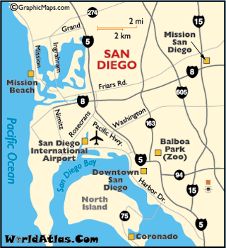 san diego map