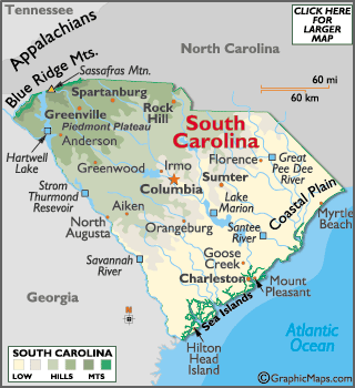 Map South Carolina