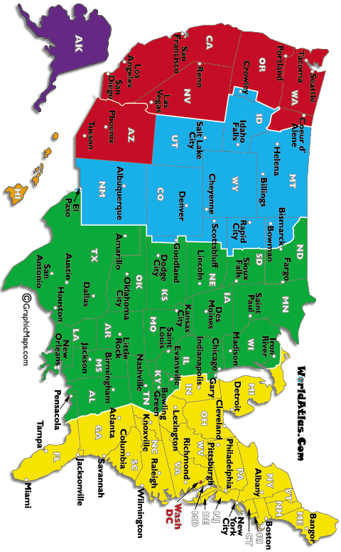 vizkieprecun: map with time zones usa