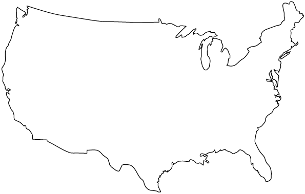 clipart of united states map outline - photo #20