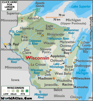 worldatlas.comwisconsin map worldatlas.comwisconsin map