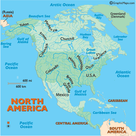 Us Map Of Rivers