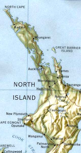 New Zealand map