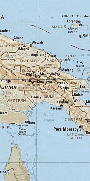 Papua New Guinea map