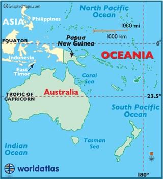 locator map of Papua New Guinea