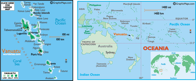 Vanuatu Map and Information, Map of Vanuatu, Facts, Figures and.