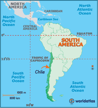 World  Latitude on Map Of Chile     Chile Map  Chile Landforms  Map Chile South America