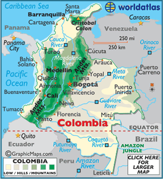 Map of Colombia – colombia