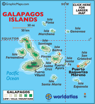 map of Galapagos Islands