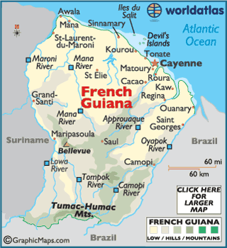 map of French Guiana