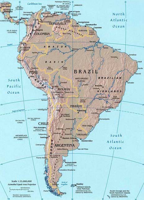 South America And Central American Capitals Quiz