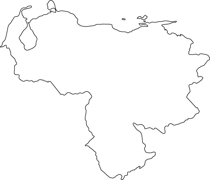 Venezuela outline map