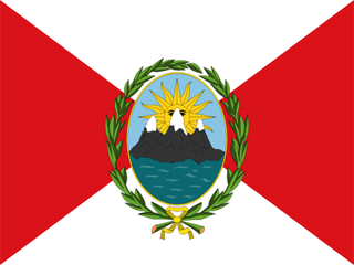 First flag of the republic of Peru