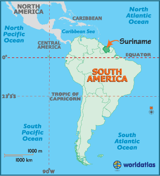 locator map of Suriname. Close[X] South American Countries and Territories