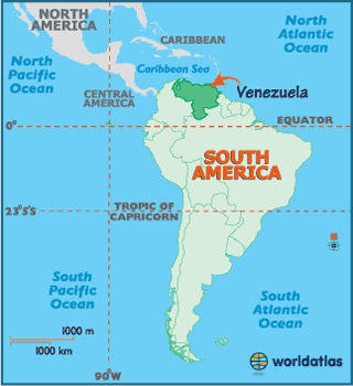 World Atlas Maps on American Countries  Venezuela Information Maps History   World Atlas