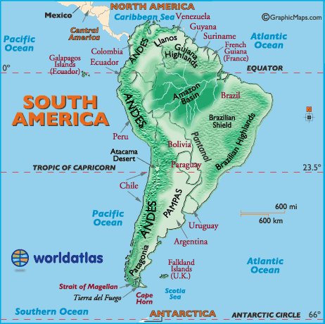 What is the name of a strait in southern South America?