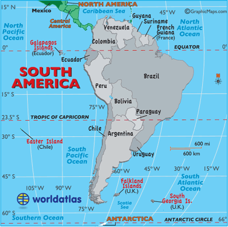 South America Map