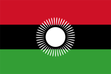Bandera oficial de Malawi desde 2010 hasta 2012
