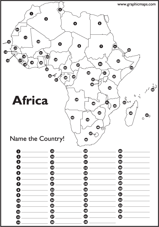 Blank Map Africa