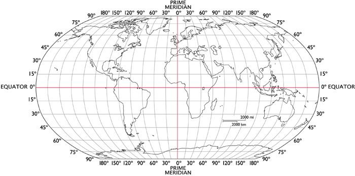 Latitude Longitude Outline Map Worldatlas