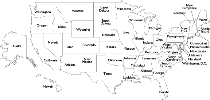 labeled usa map coloring pages printable - photo #2