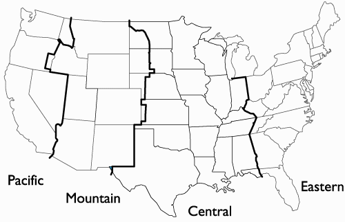 map of time zones usa. us time zones