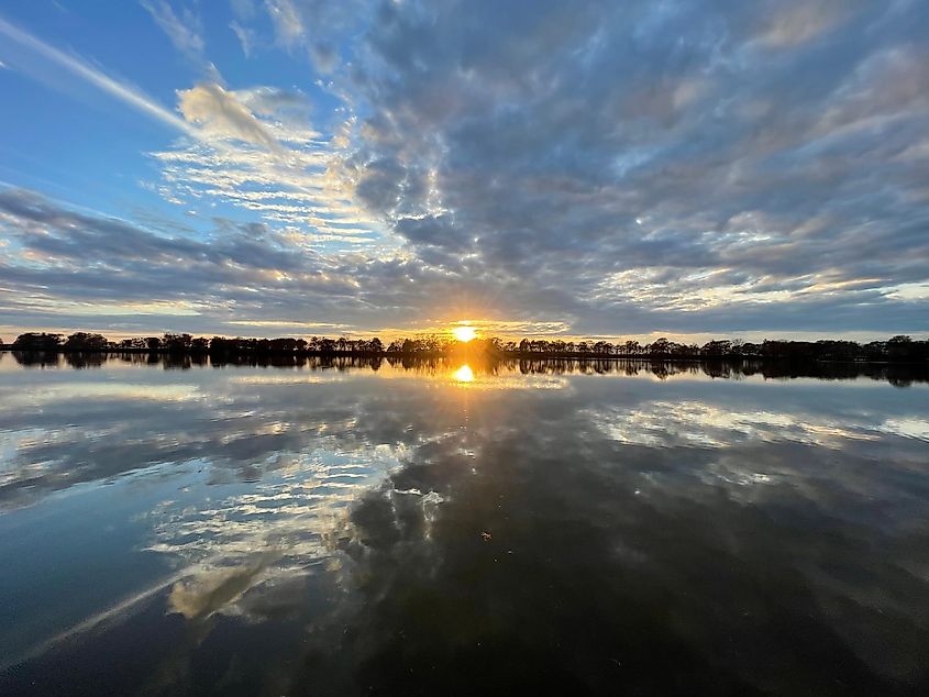 Louisiana Sunset Over Lake Providence.
