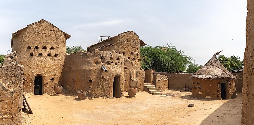 Traditional mud houses in Chad.