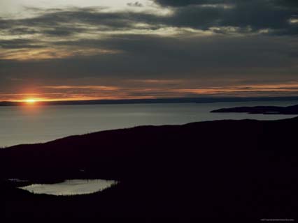 Before Midnight Near the Arctic Circle, Echo Bay, Great Bear Lake, North West Territories, Canada