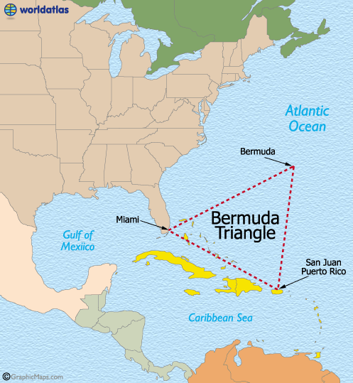 Bermuda Location On World Map The Bermuda Triangle Map and Details