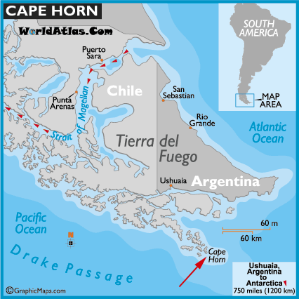 Latin american countries in world map