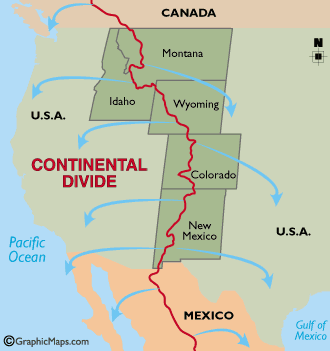 Continental Divide Map And Details