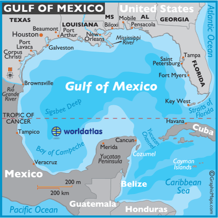 Gulf of Mexico Map - Mexico Maps, Gulf of Mexico Facts Location ...