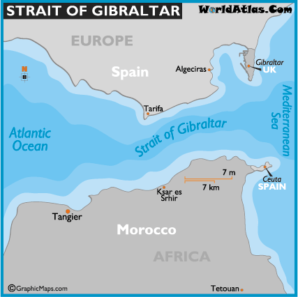 strait of gibraltar map Map Of Strait Of Gibraltar Strait Of Gibraltar Map Location