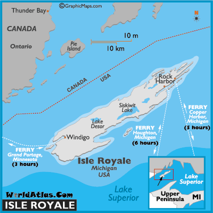 lake superior ferry map Isle Royale Map And General Information Page lake superior ferry map