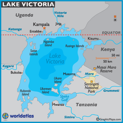 lake victoria africa map Lake Victoria Map And Map Of Lake Victoria Depth Size History lake victoria africa map