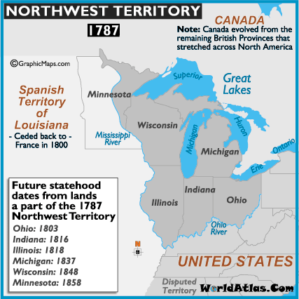 Northwest Territory Map 1797 and Information Page