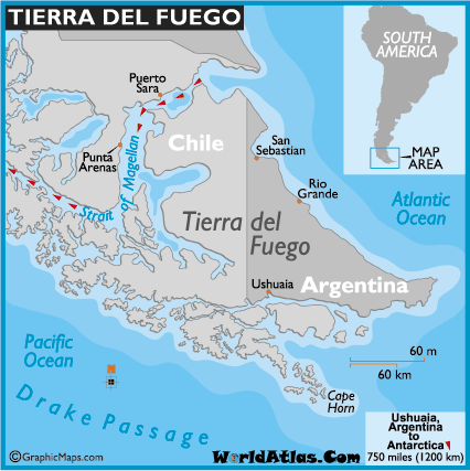 Tierra Del Fuego Map
