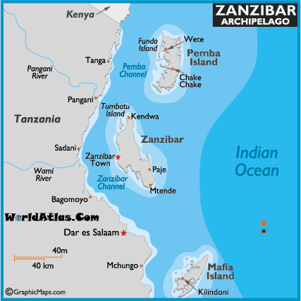 where is zanzibar located on the world map Zanzibar Map And Map Of The Zanzibar Archipelago Information Page where is zanzibar located on the world map