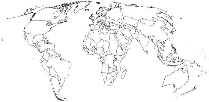 Outline Map World Countries